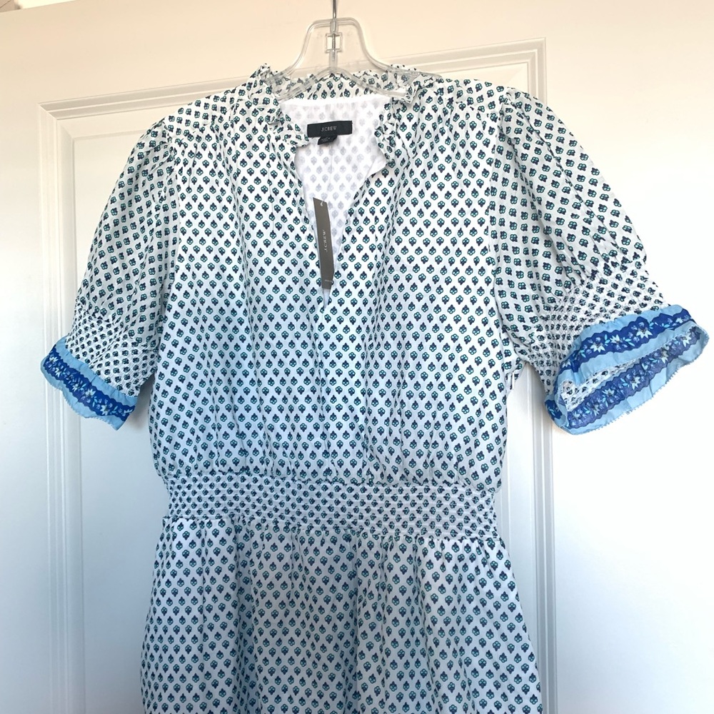J. Crew Smocked ruffle dress in cotton voile - Picture 6 of 9